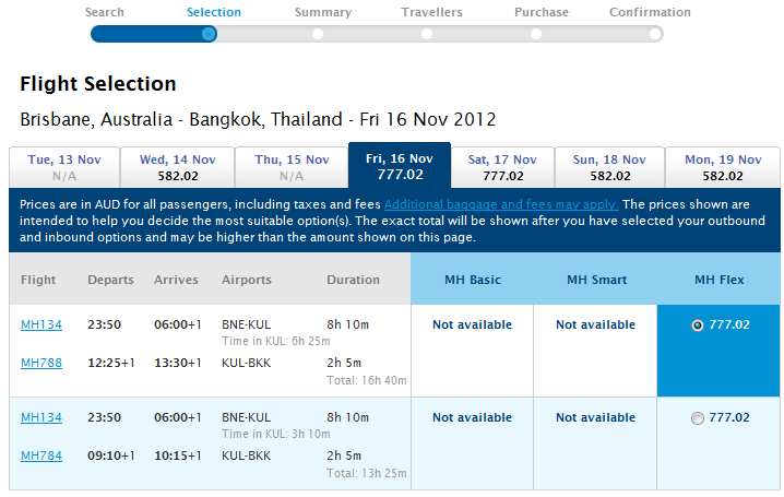 Malaysia Airlines launches new booking system