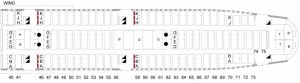 Qantas 747 economy seat layout (config 2: OJL, OJM, OEB)