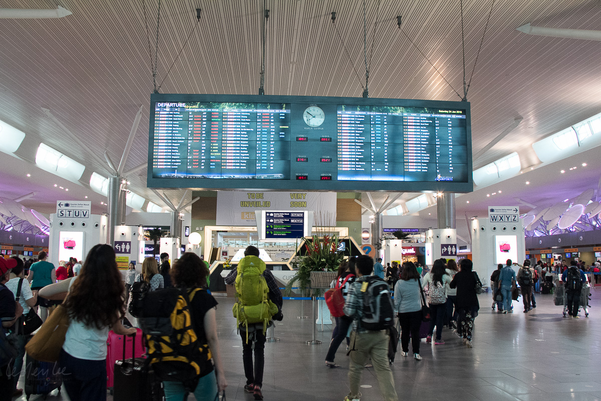 leave on time, Flight information display, KLIA 2,Self Bag Drop installation at Rows V & W,Low Cost Terminal klia2