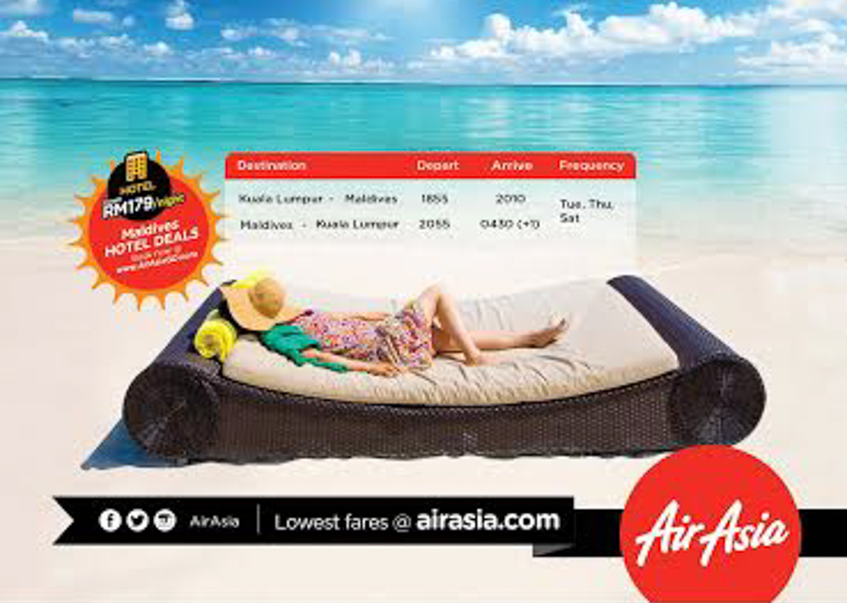 Take a break in the Maldives with AirAsia