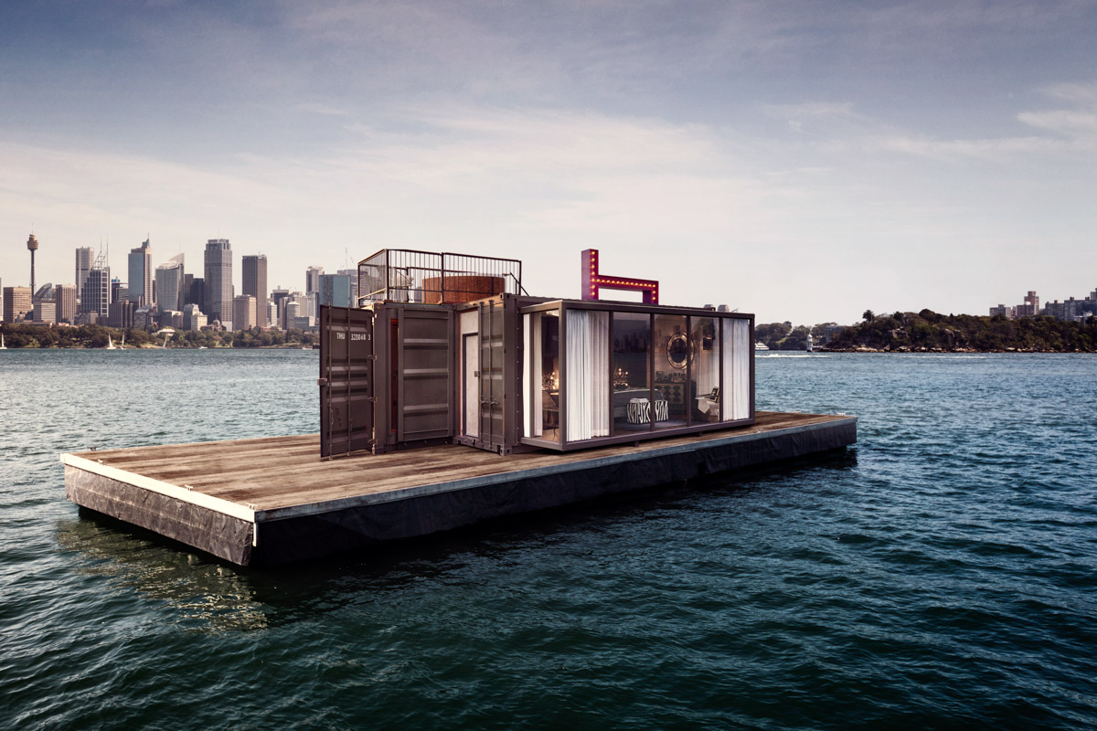 Australia’s first  travelling hotel suite floats into Sydney