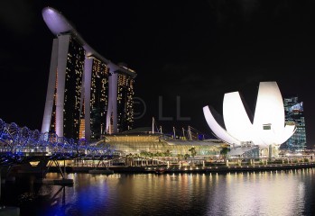 Singapore at night,