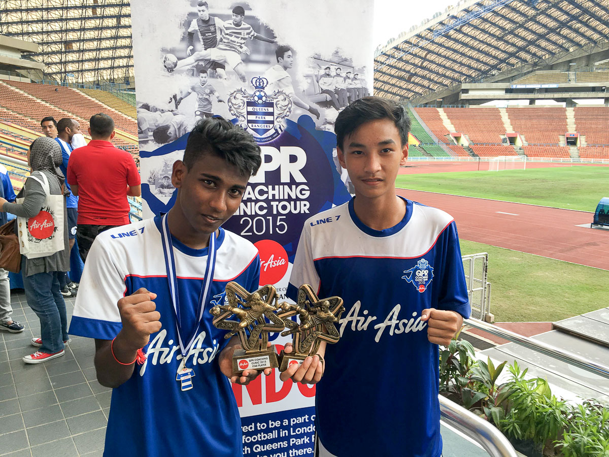 AirAsia-QPR footballers continue their journey