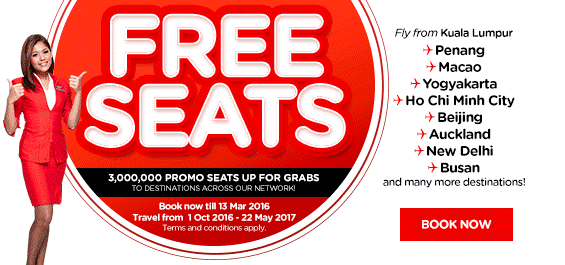 AirAsia Free Seats offer