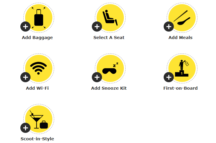 scoot airlines check in baggage fee