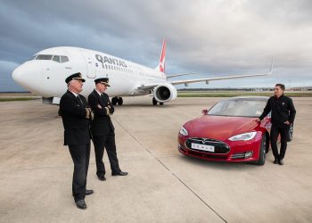 Qantas And Tesla Face Off On The Runway
