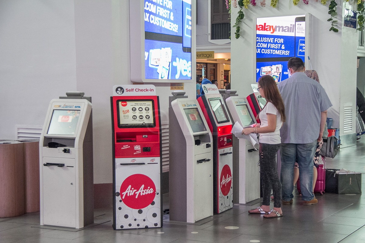 Air Asia self check-in,counter fheck-in fee
