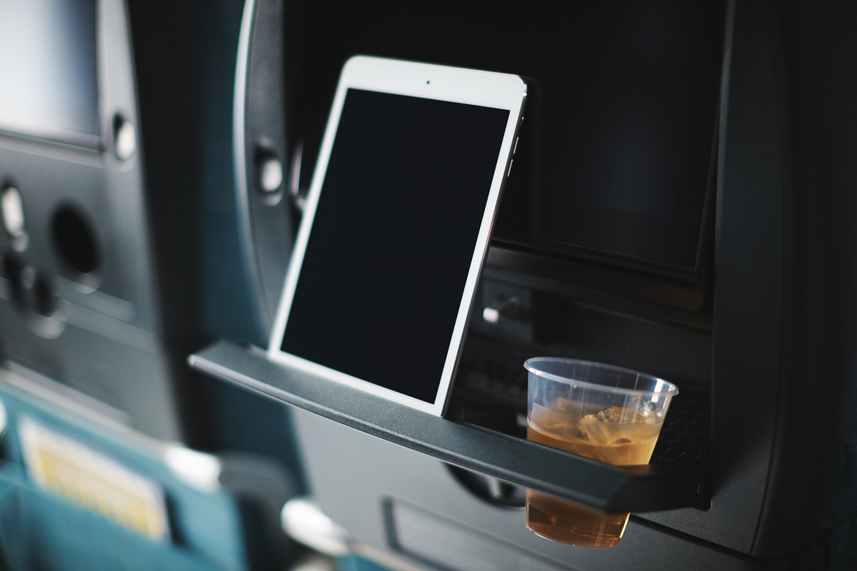 Cathay Pacific A350-900 dedicated tablet holders