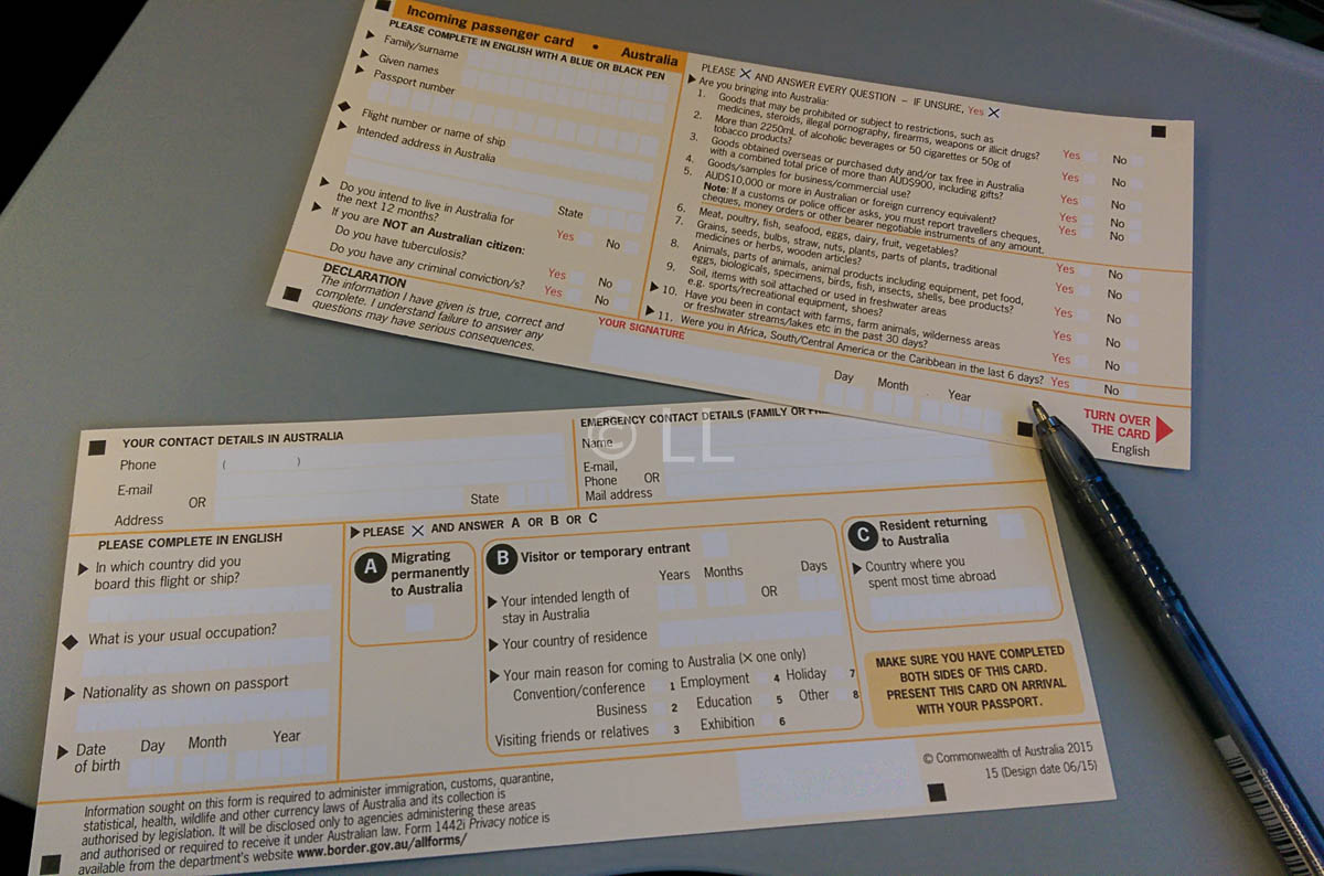 How To Fill In Australia Incoming Passenger Card Or Arrival 46 Off 6847