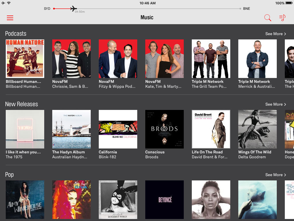 Qantas Q Streaming Music Selections