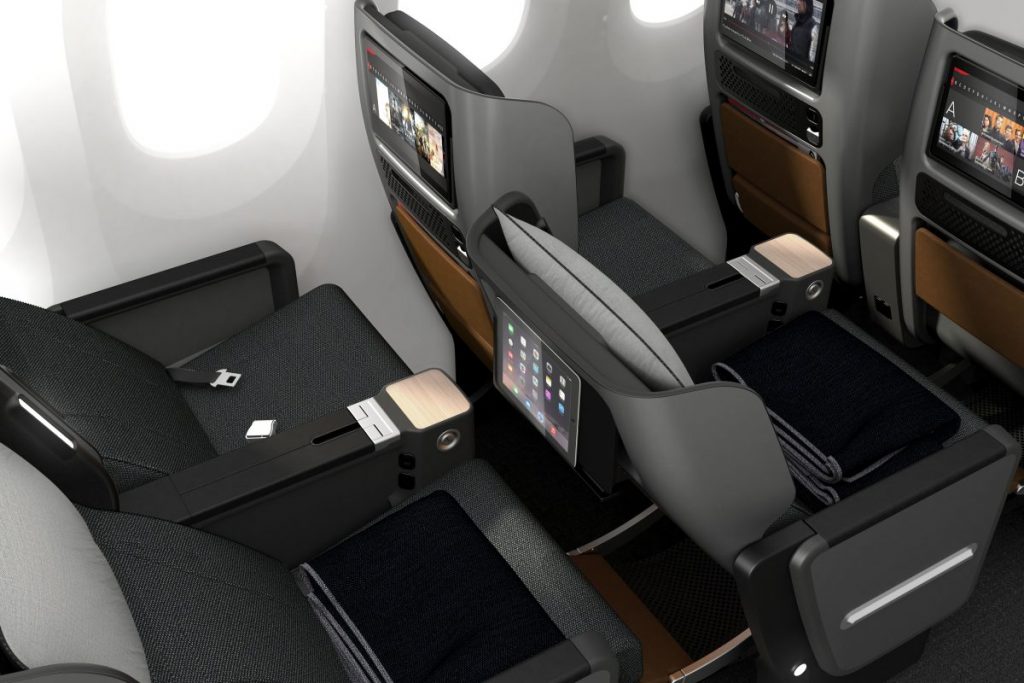 Qantas Dreamliner Premium Economy top view, credit: Qantas