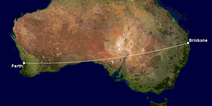 Brisbane-Perth route