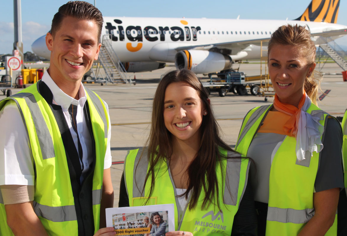 Tigerair Australia - 24 millionth passenger Freya Appleford