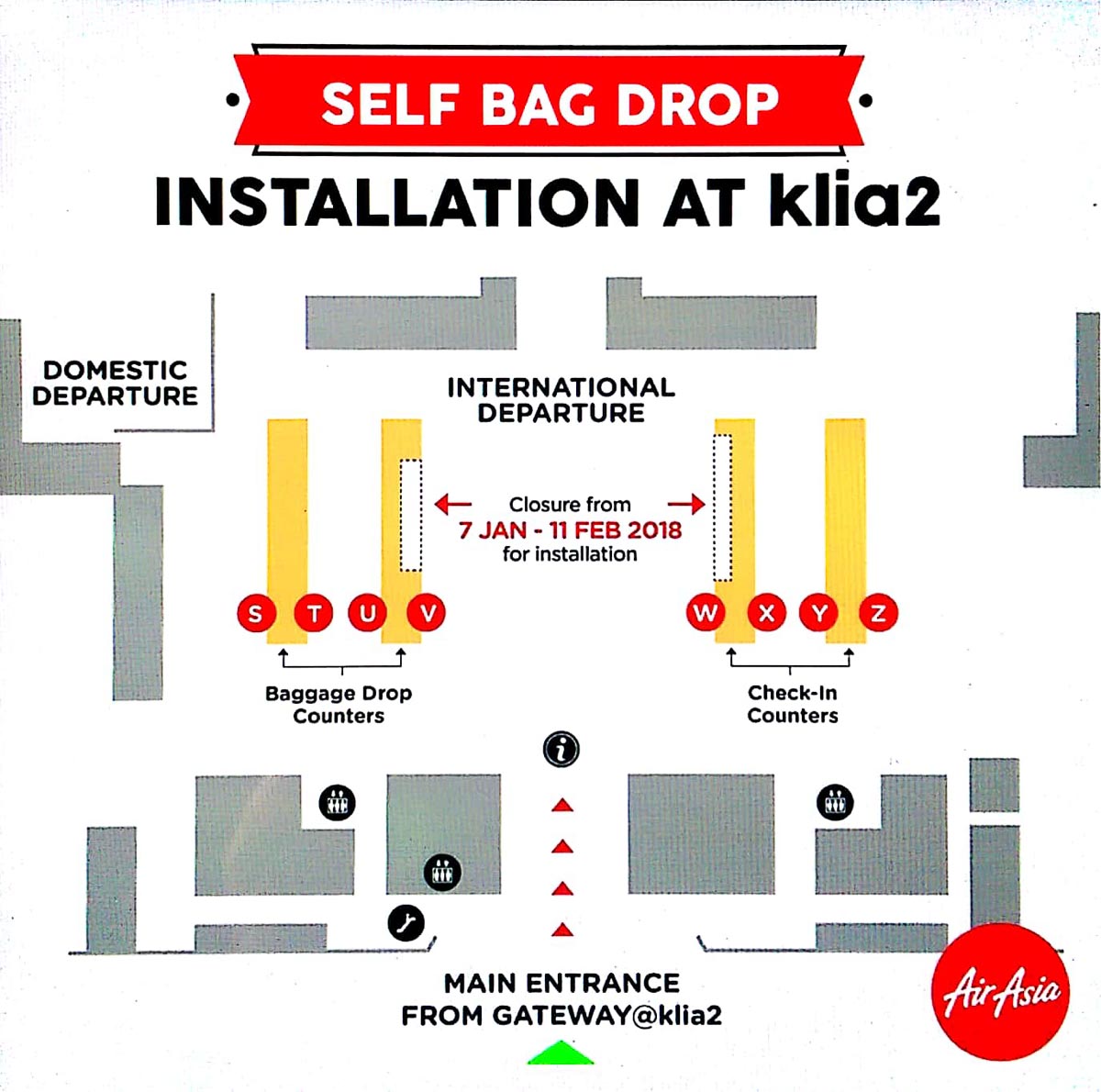 airasia baggage drop off time