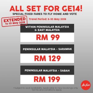 Malaysian elections, fixed fares