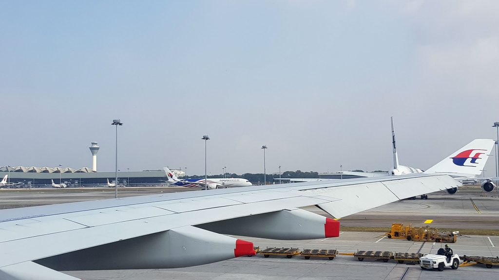 Malaysia Airlines Airbus A330 wing view - KLIA