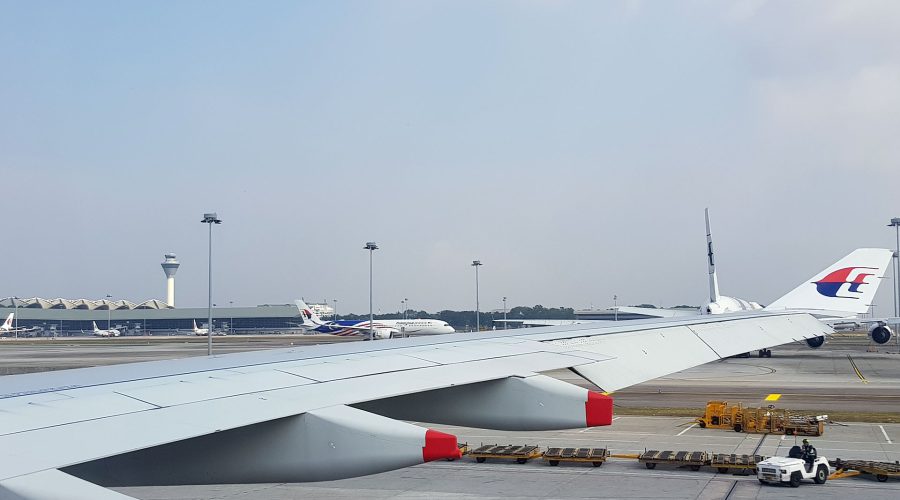 Reinstated Flights, Malaysia Airlines Airbus A330 Wing View - KLIA