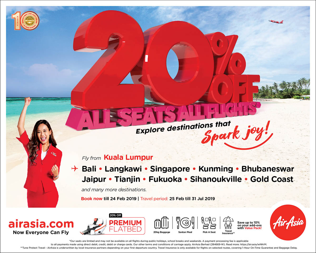 AirAsia all seats all flights sale