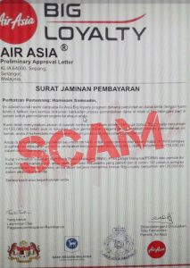 AirAsia Scam Alert