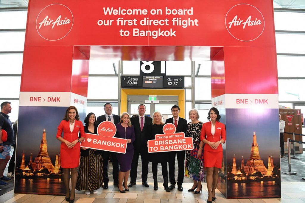 Thai AirAsia X Bangkok-Brisbane launch event at Brisbane Airport