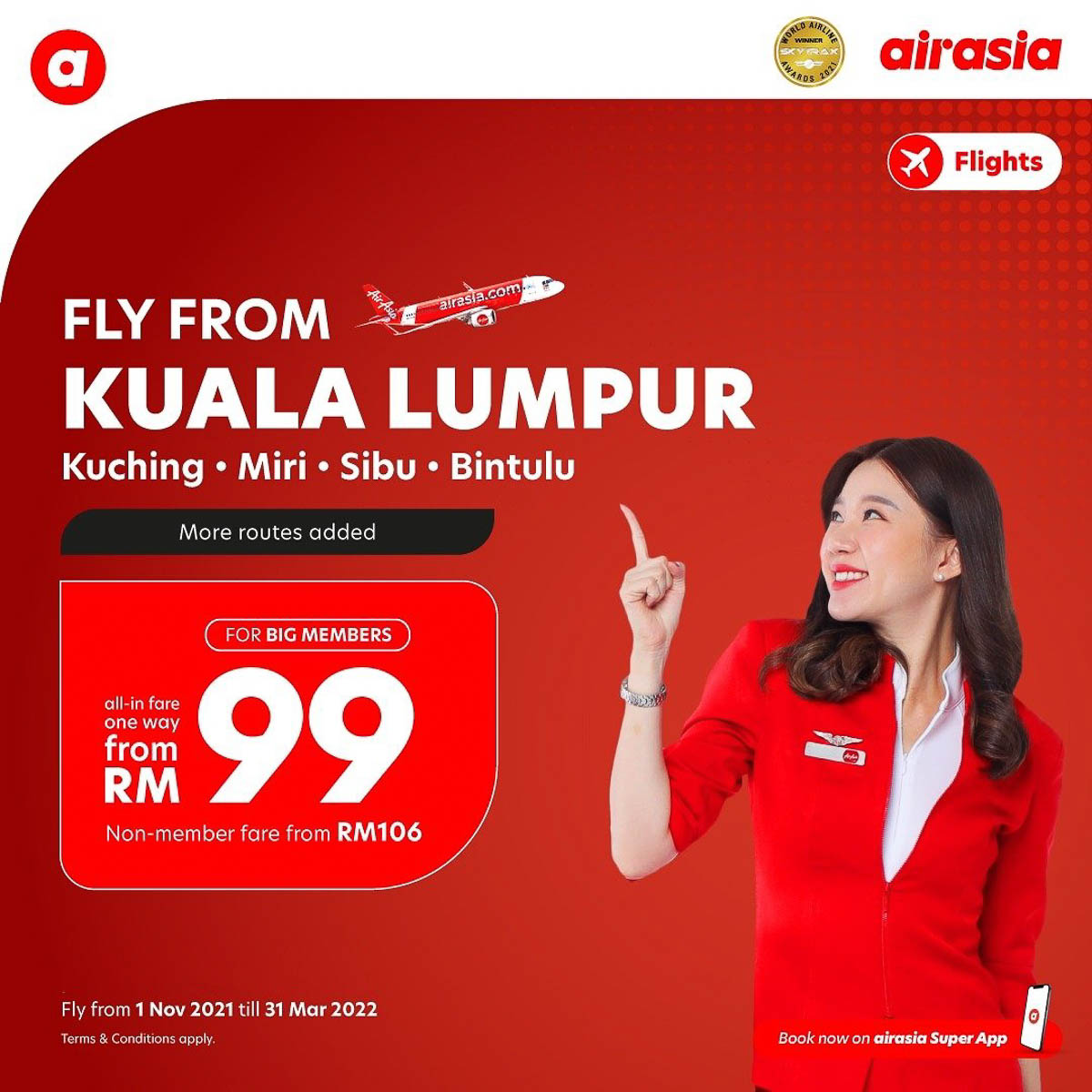AirAsia flies to Sarawak