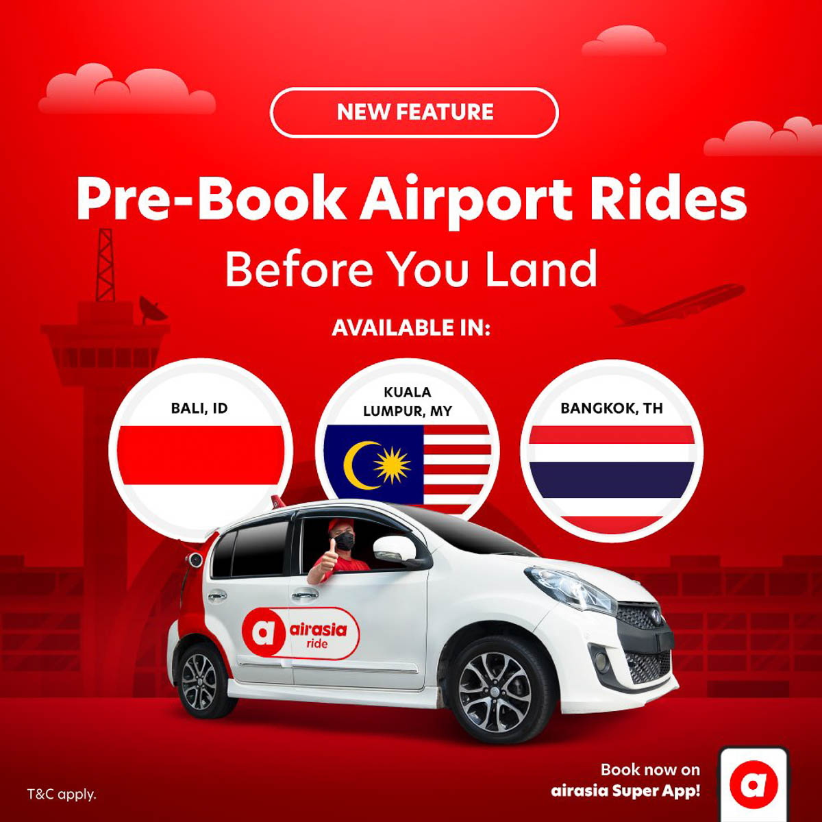 Pre-book your airasia ride