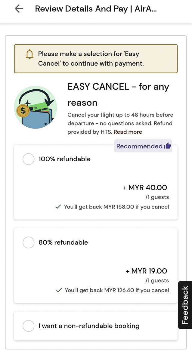 AirAsia MOVE Easy Cancel