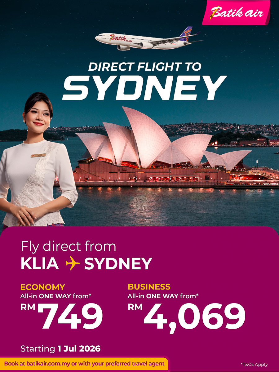 Shanghai and Sydney direct